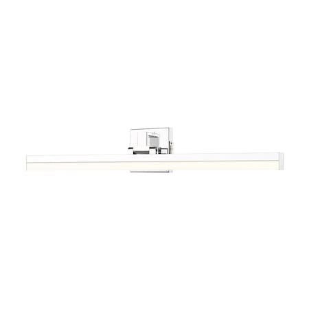 Z-Lite Liam Vanity, 1-Light, 32 In.W x 3 In.L x 5 In.H, Chrome /Frosted 1009-32W-CH-LED